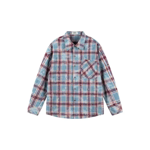 NOMT Shirts Unisex Pink/Blue Plaid