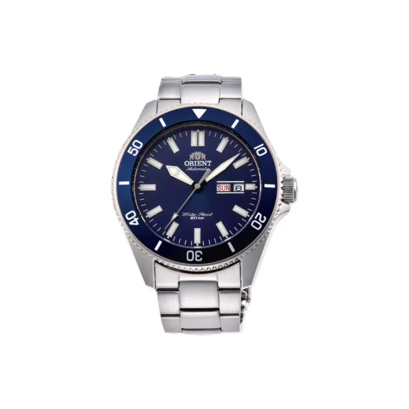 ORIENT Kanno Collection Automatic/Manual Mechanical Movement Stainless Steel Strap Watch Men's Watches Blue Dial-0