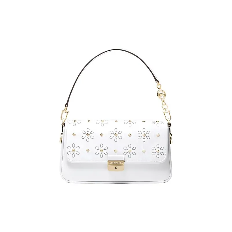MICHAEL KORS Bradshaw Leather Shoulder Bag Crossbody Bag Handbag Small Size Women's White-0