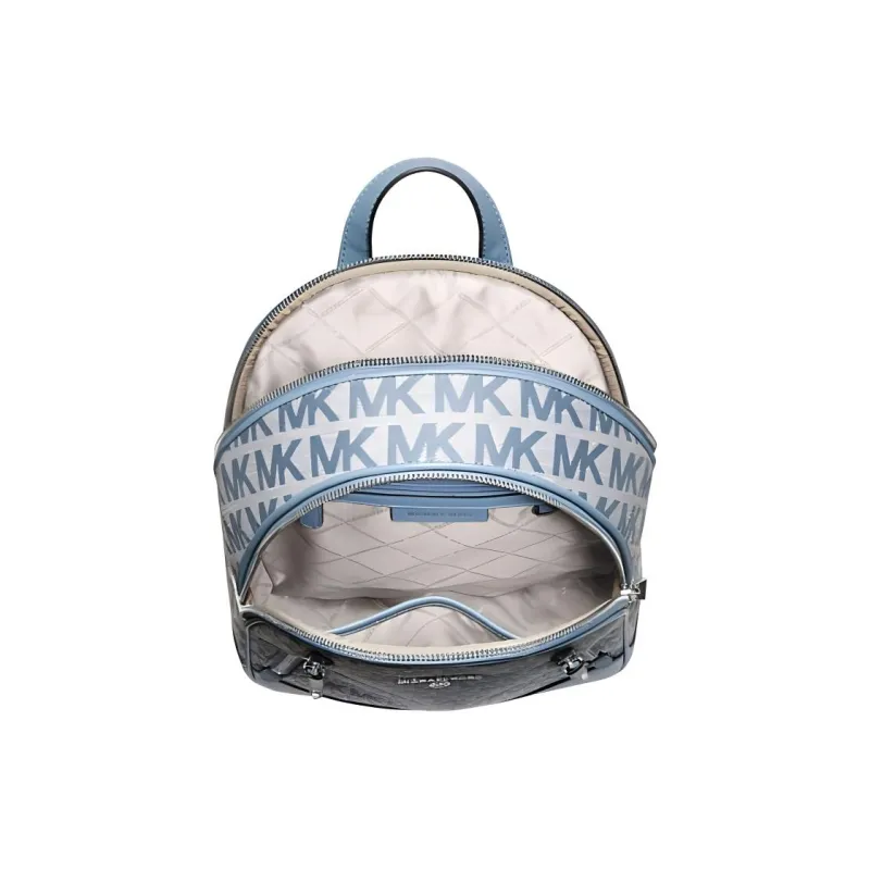 MICHAEL KORS Artificial Leather With Textile Backpack Medium Size Women's Light Blue/Ecru-3