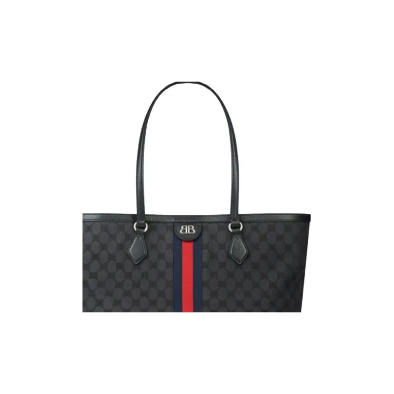 Gucci X Balenciaga The Hacker Project Medium Tote Bag Black-4