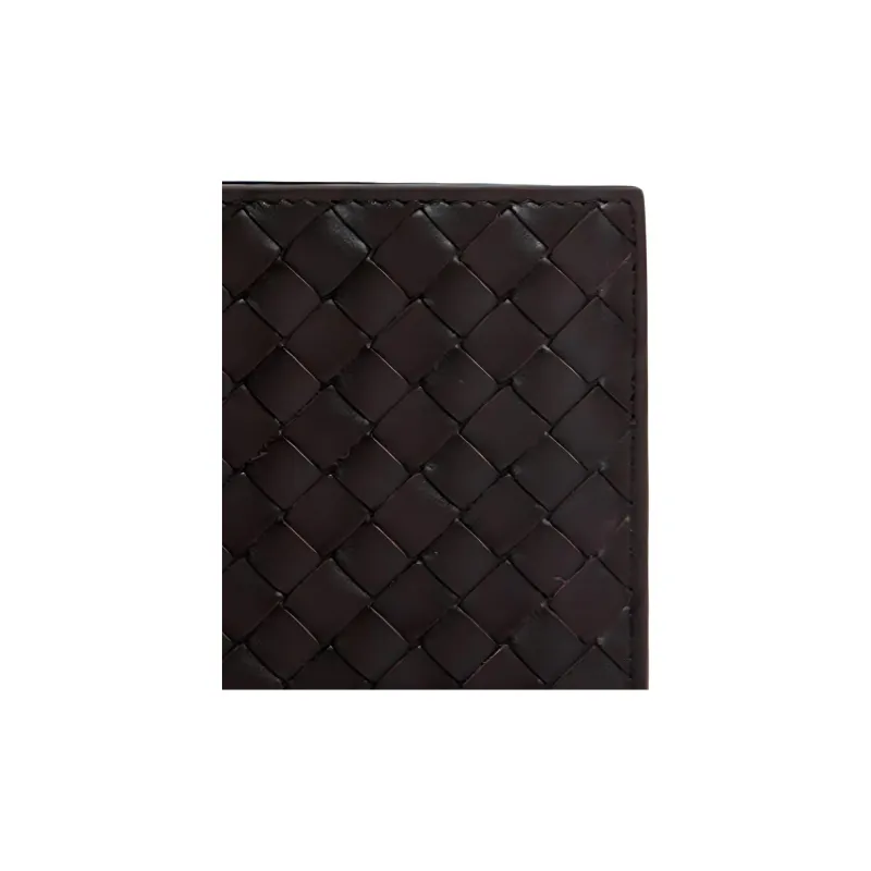Bottega Veneta Calfskin Card Holder, Wallet Men's Dark Coffee-2