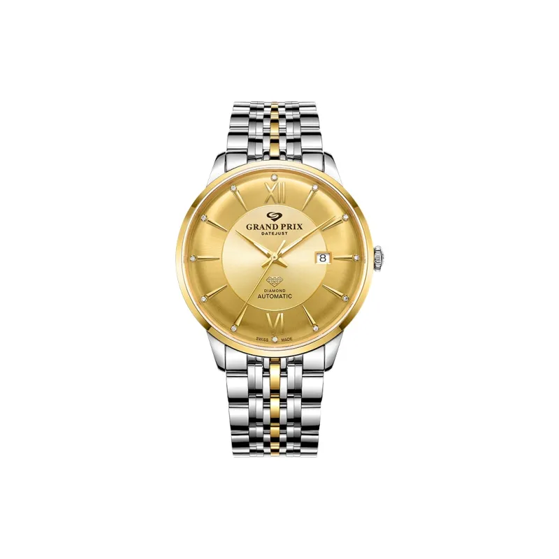 GRAND PRIX Mechanical Movement Unisex Watch Silver Dial-3