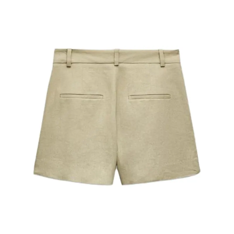 ZARA Casual Short Skirts Women's Green-1