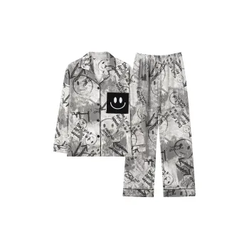 Qiao Ni Tong Pajama Set Women's Gray