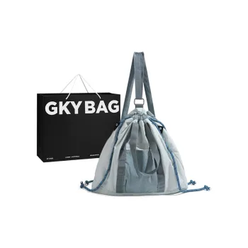 GKY Canvas Bag Portable Crossbody Backpack Women's Light Blue