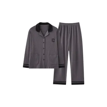 Qiao Ni Tong Pajama Set Women's Dark Gray