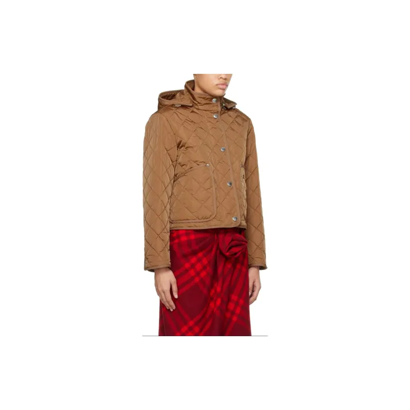 Burberry Diamond-Quilted Ekd Embroidered Hooded Jacket-2