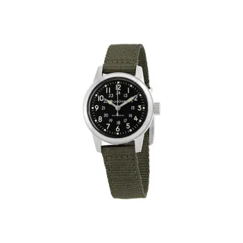 BULOVA Wrist Watch Automatic Mechanical Movement Nylon Strap 38mm Black Dial Men's Watches