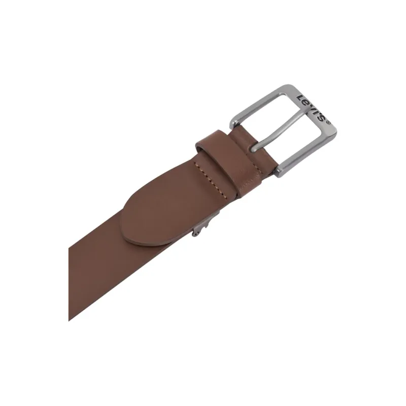 Levi’s Vintage Elegance Emblem Pin Buckle Metal Alloy Cow Split Leather Leather Belts Men's Brown-2