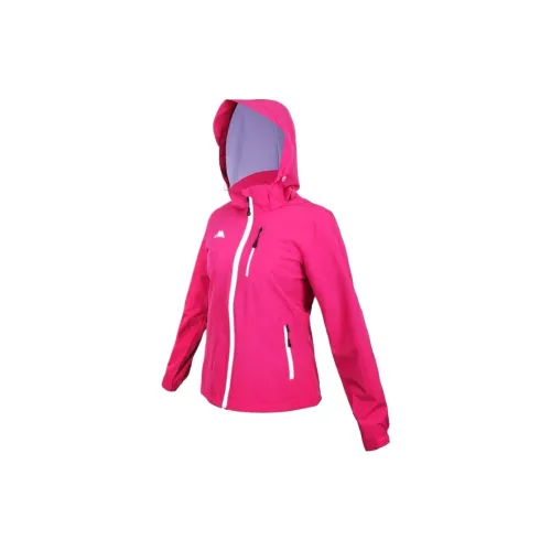 Kappa Windbreaker Jackets Women's Peach Pink, Purple, And Silver