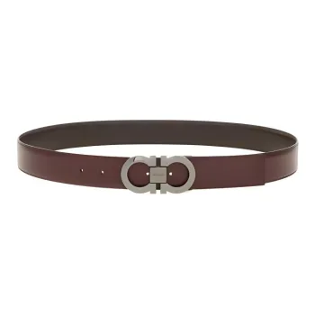 Ferragamo Gancini Buckled Reversible Belt