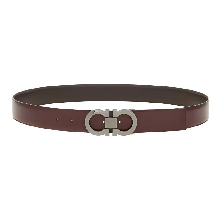 Ferragamo Gancini Buckled Reversible Belt-0