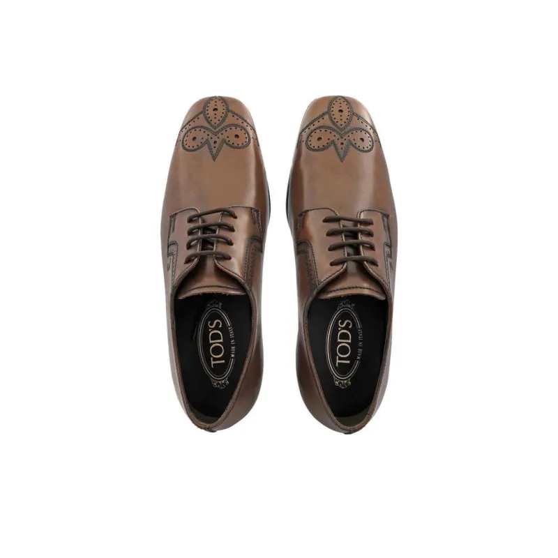 TOD'S Dress Shoes Men Low Top Brown-2