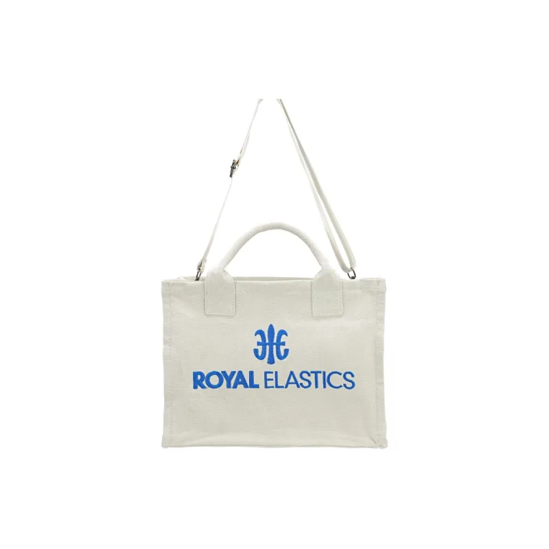 ROYAL ELASTICS Canvas Tote One Shoulder Handbag Unisex White-0