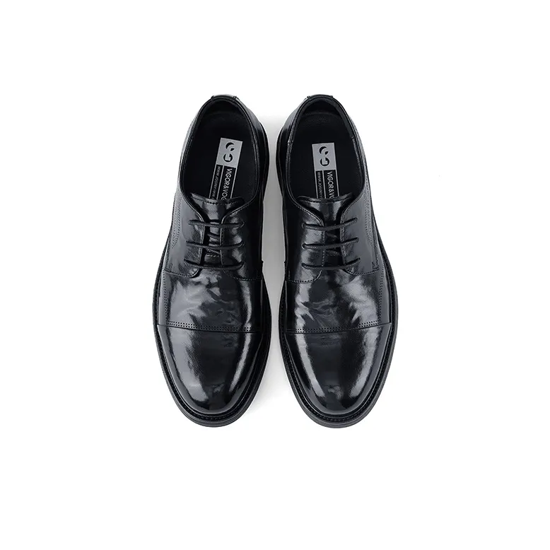 JOSINY Commute British Style Dress Shoes Low-Top Men's Black-4