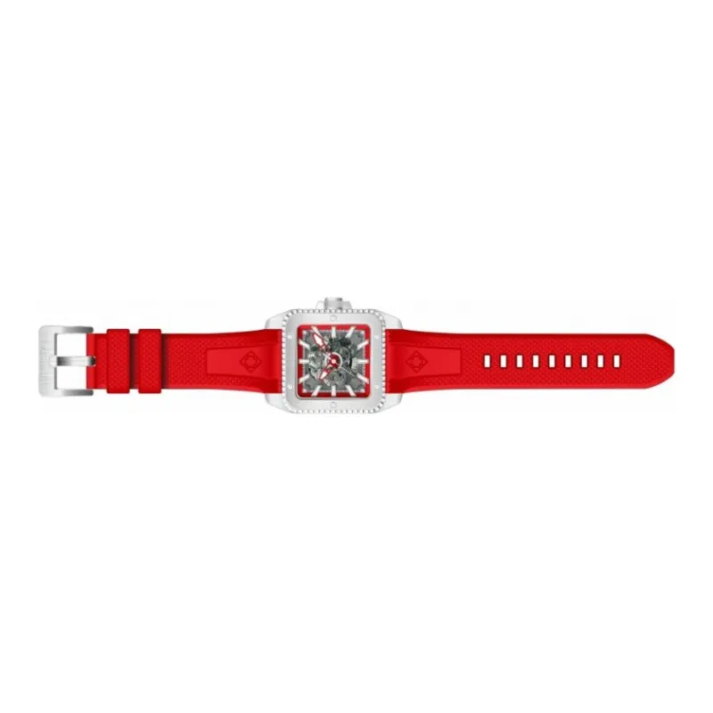 INVICTA Cuadro Collection Wrist Watch Mechanical Movement Silicone Strap 45mm Cut-Out Dial Men's Watches-1
