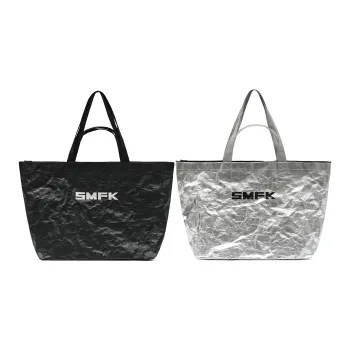 SMFK Double Sided Heat Melt Woven Material Gym Bag Tubas Unisex Space Silver/Lightning Black