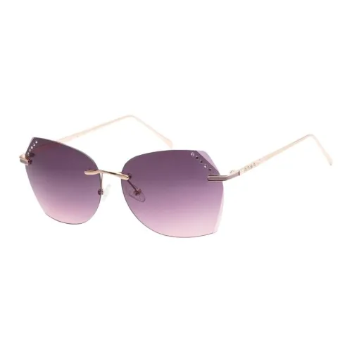 GUESS Metal Irregular Shape Sunglasses Women's Gold