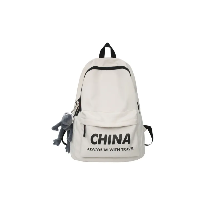 Parker Bear Nylon Backpack Regular Unisex Black/White-1