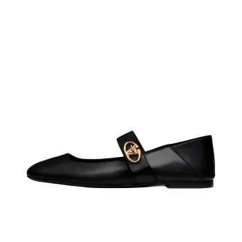 Valentino VLogo Locker Mary Jane Square Toe Ballerina Shoes Women's