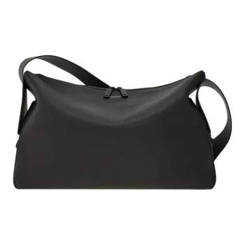 FERRAGAMO Calfskin Shoulder Bag Crossbody Bag Medium Size Men's Black