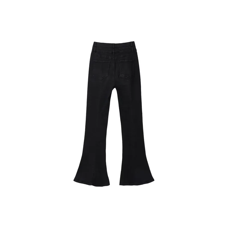 Yu Qianwen Jeans Women's Black-1