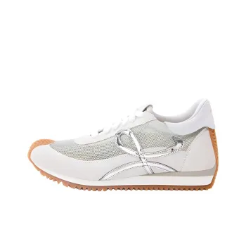 LOEWE Flow Runner Low Top Casual Shoes Men's White Silver