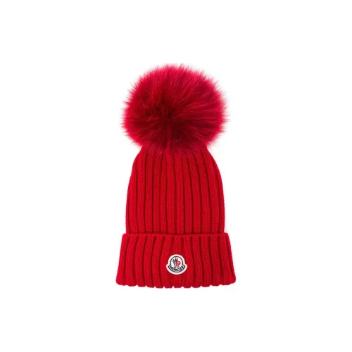 Moncler Virgin Wool Beanies Men's Red