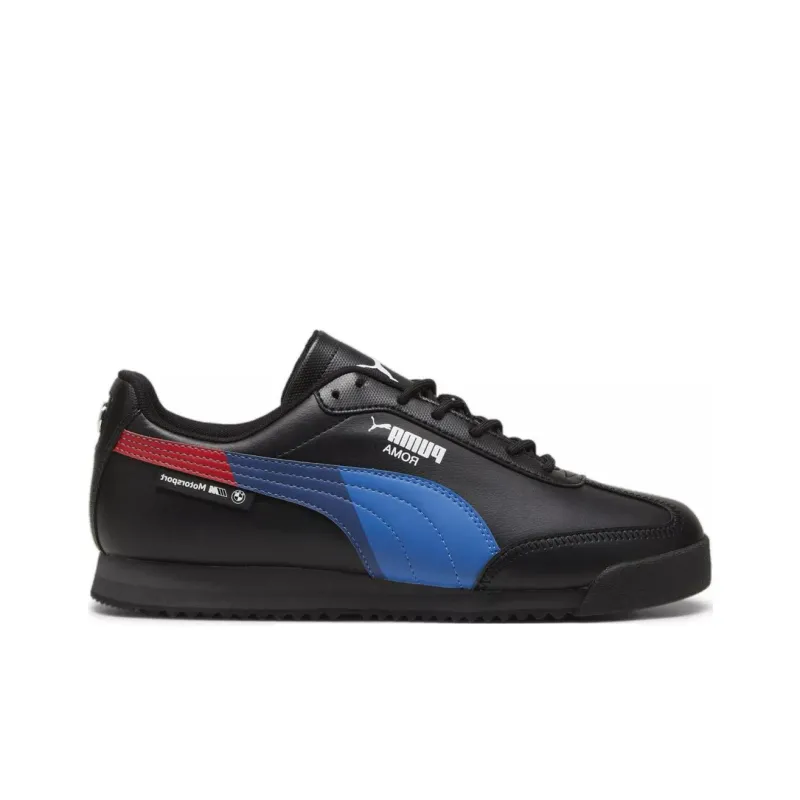 PUMA BMW MMS Roma Via Anti Slip Wear Resistant Low Top Casual Shoes Men's Black-1