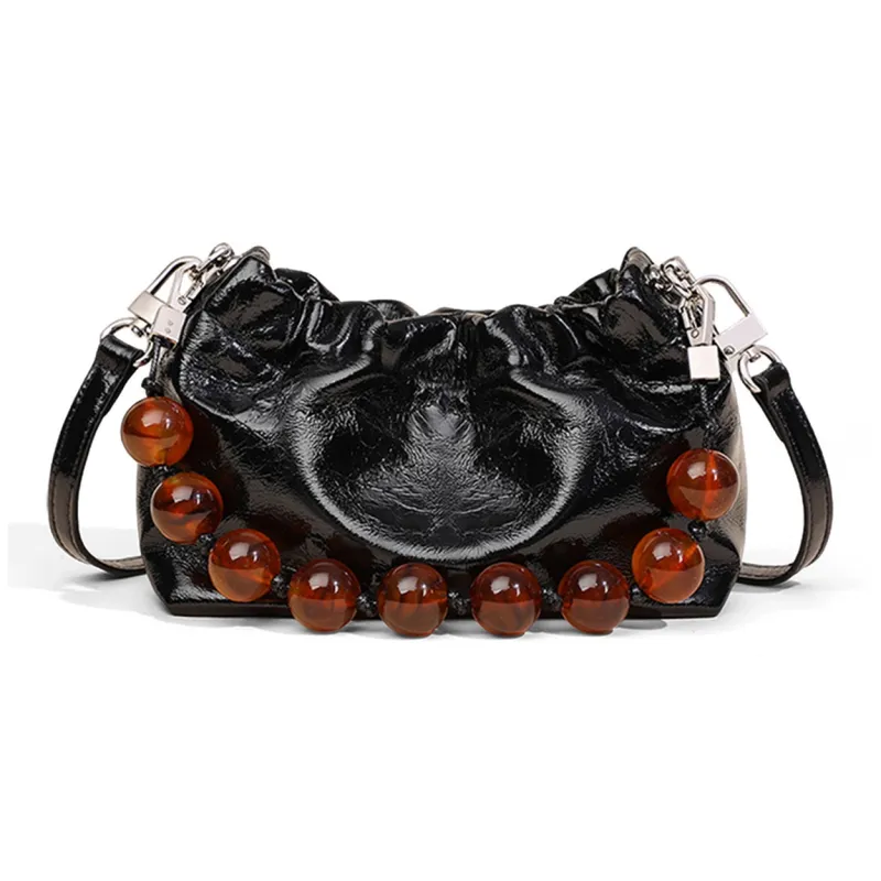 COMELY Synthetic Leather One Shoulder Handbag Regular Women's Silver/Black-5
