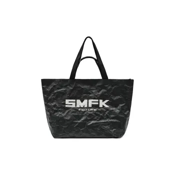 SMFK Double Sided Heat Melt Woven Material Gym Bag Tubas Unisex Black Lightning