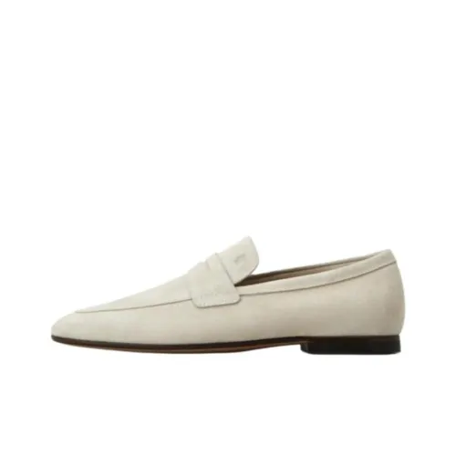 TOD'S Logo-stamp Suede Loafers