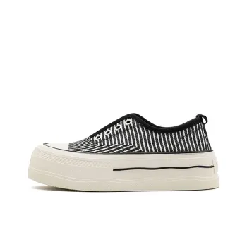 Little Sue Casual Shoes Women's Low Top Stripes/White