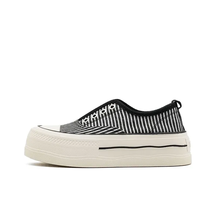 Little Sue Casual Shoes Women's Low Top Stripes/White-5