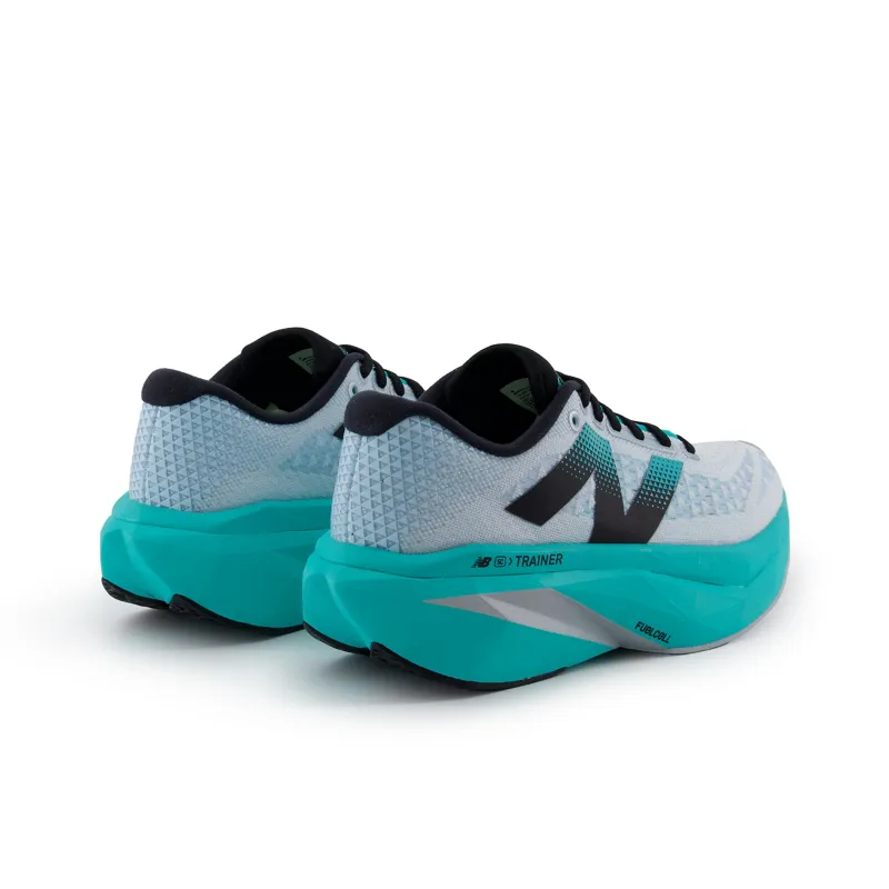 New Balance FuelCell SuperComp Trainer V3 White Cyber Jade Silver Metallic Women's-3