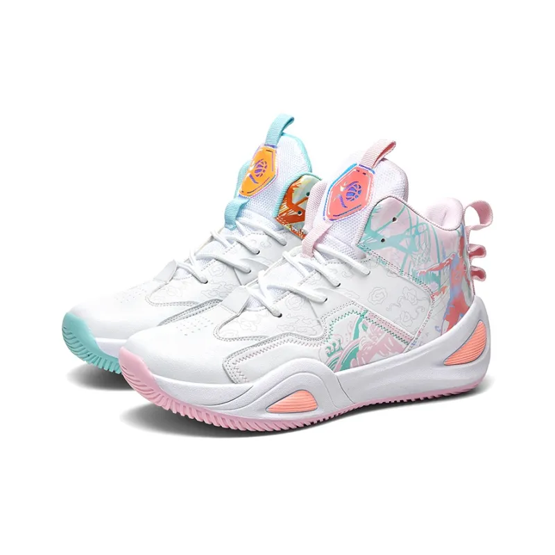 Black tailed Deer High Top Basketball Shoes Unisex-26