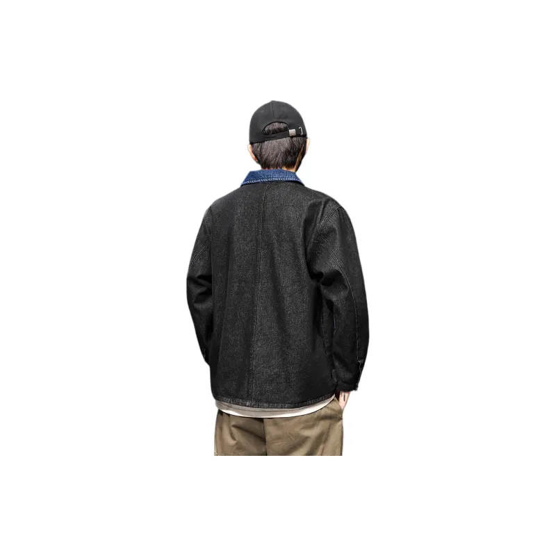 Tonlion Denim Jacket Men's Black-1