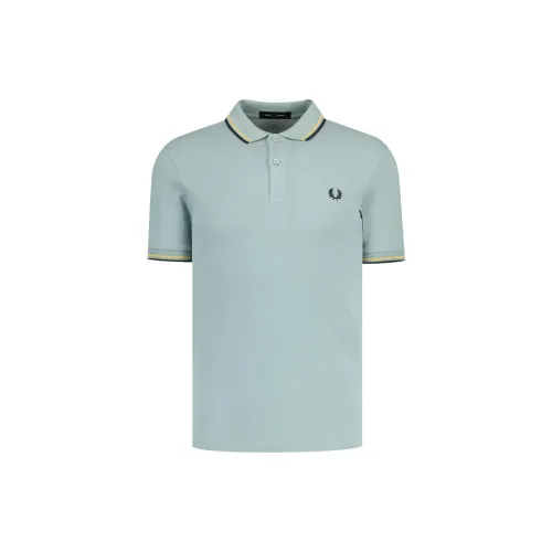 FRED PERRY Polo Shirts Men Blue/Green