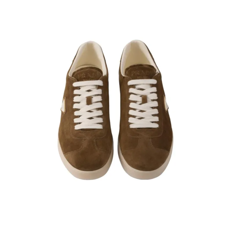 PRADA Lane Low Top Skateboard Shoes Men's Light Brown-5