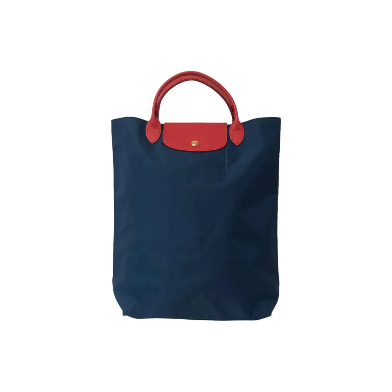 LONGCHAMP Le Pliage Re-play Canvas Tote Bag Shopping Bag Handbag Women's Green & Blue-1