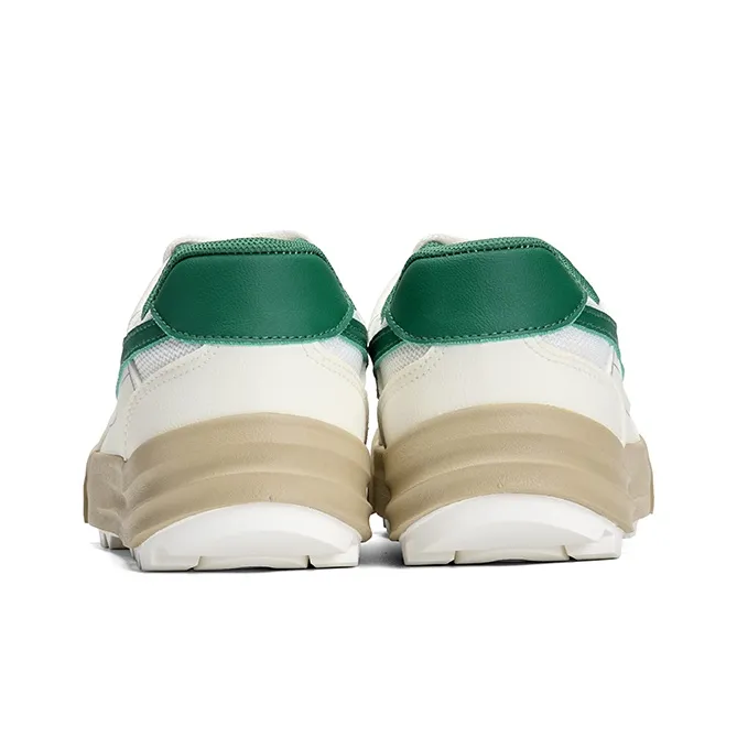 Warrior Anti Slip Wear Resistant Low Top Casual Shoes Unisex White Green-2