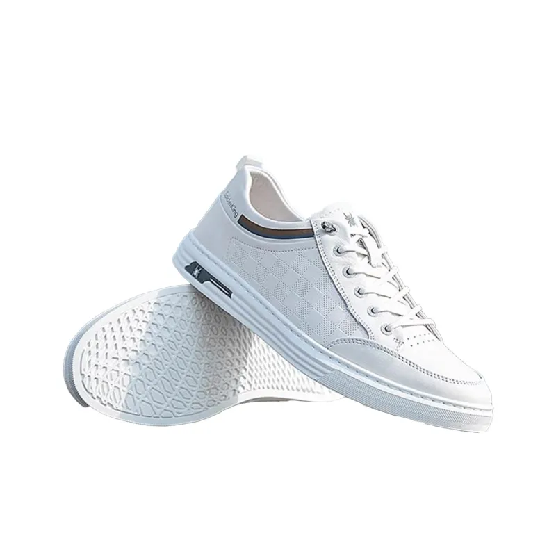 Spider King Low Top Skateboard Shoes Men's White-3