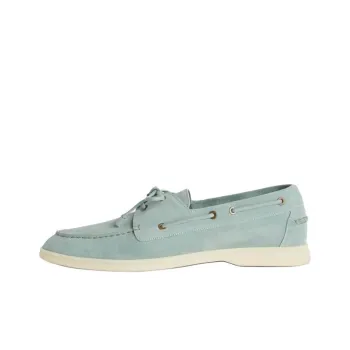 Loro Piana Sea Sail Walk Boat Shoes Men's Light Green