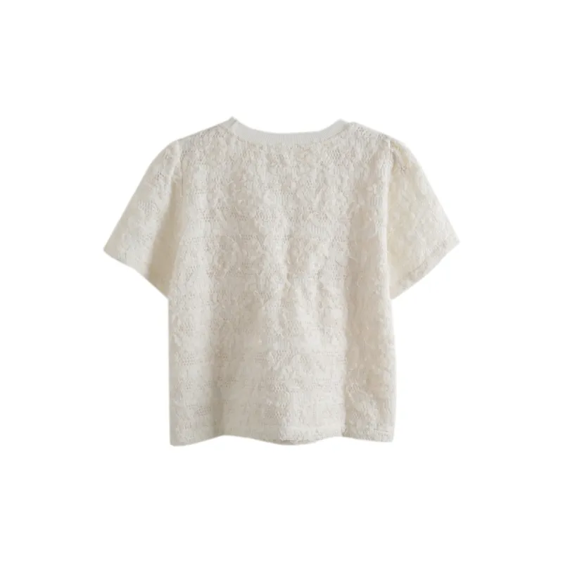 Olrain Chiffon Shirts Women's Apricot-1