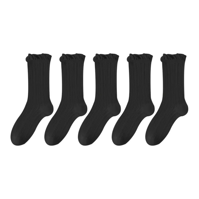 AOKANG Mid Calf Socks Women's 5 Pack-21