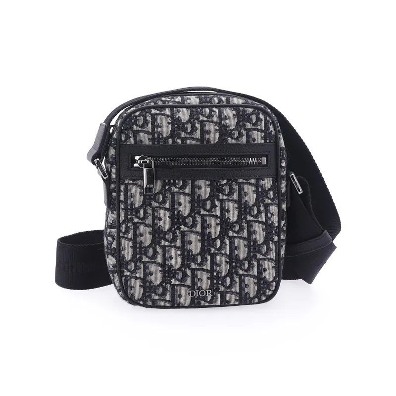 DIOR Embroidery With Cow Leather Messenger Bag, Crossbody Bag, Shoulder Bag Men's-0