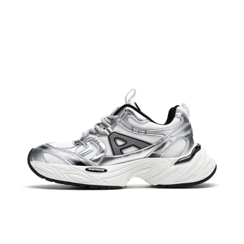 Acupuncture Low Top Chunky Sneakers Unisex Nightlight Silver