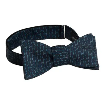 HERMES Silk Bow Tie Men's Dark Blue