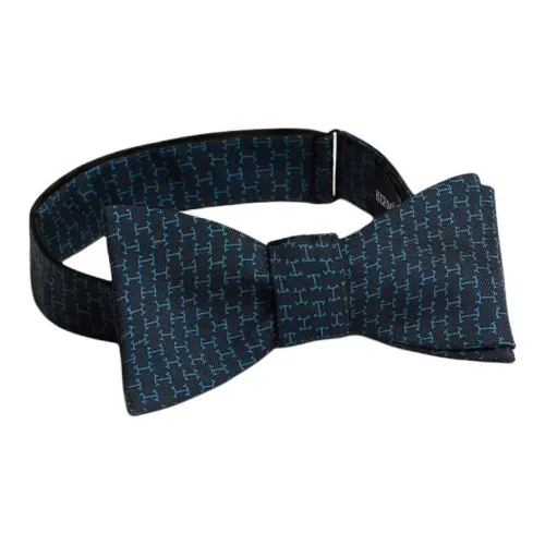 HERMES Silk Bow Tie Men's Dark Blue